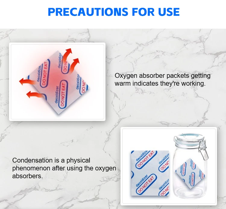 China oxygen absorb bag 100cc food factory
